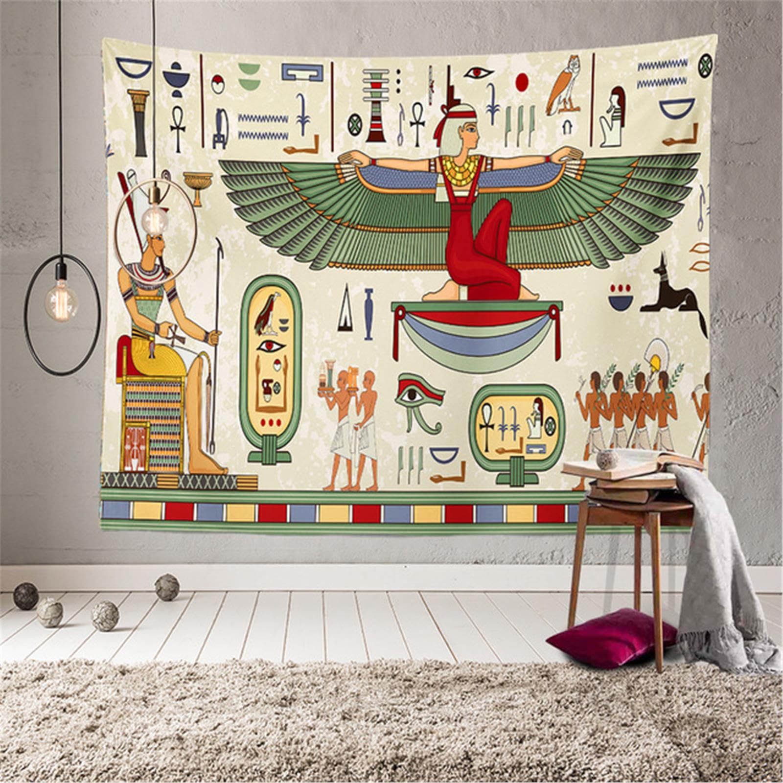 Amazon.co.jp: レトロタペストリー古代エジプトファラオタペストリー